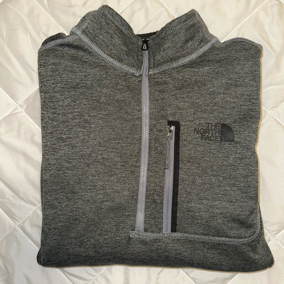 The North Face 1/2 Zip Gray Pull Over Fleece Mens S - Picture 6 of 6